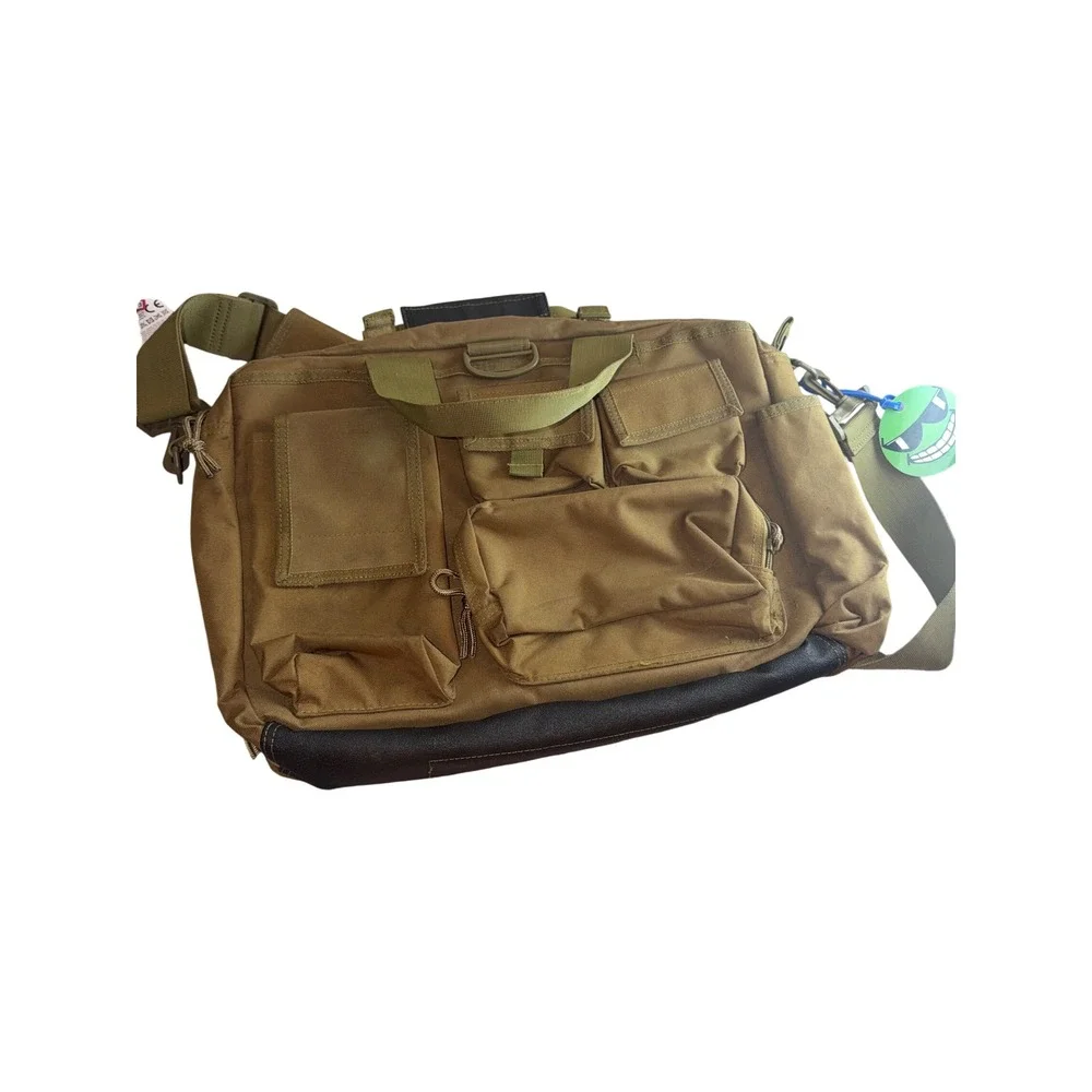 Coyote Brown Tactical Messenger Bag Multi Pocket Utility Laptop Case Work Bag